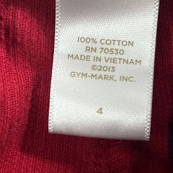 Janie and Jack 4 100% Cotton Red Corduroy Wide Leg Pants - Picture 5 of 10